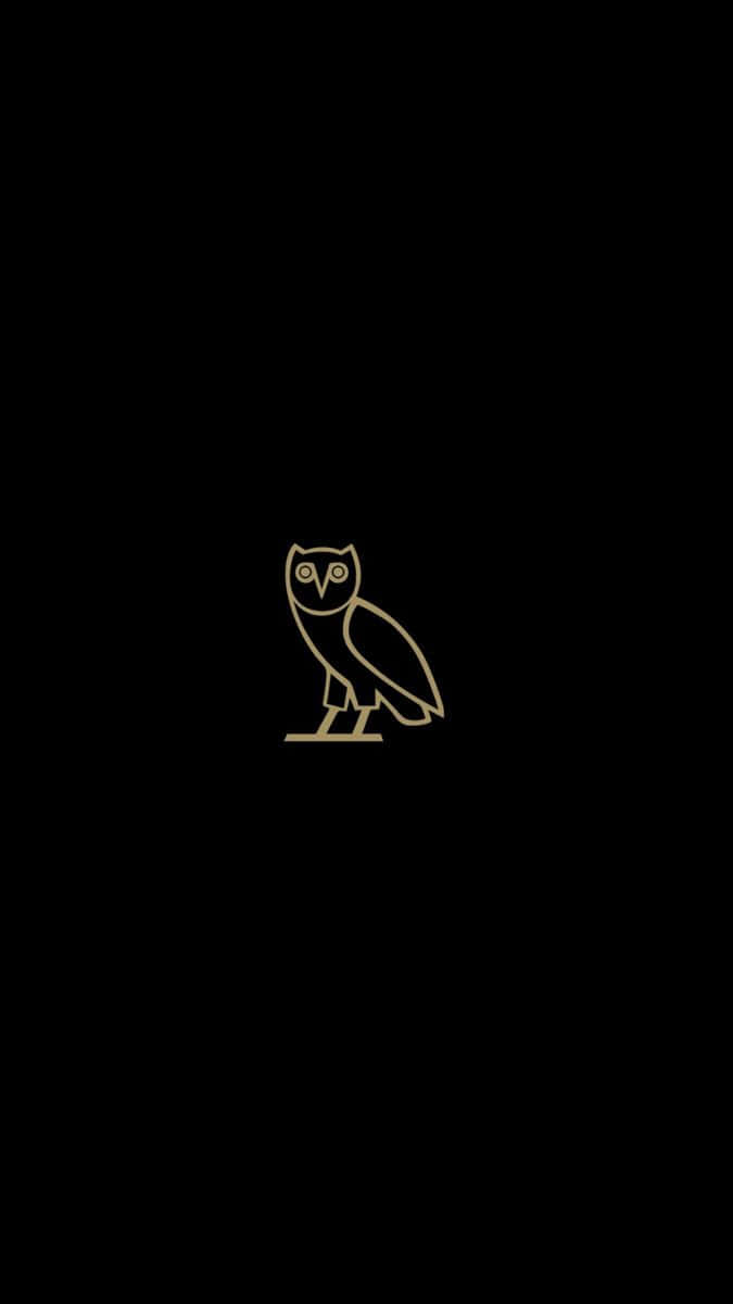 Drake OVO Owl iPhone, golden outline, owl, SD Phone Wallpaper