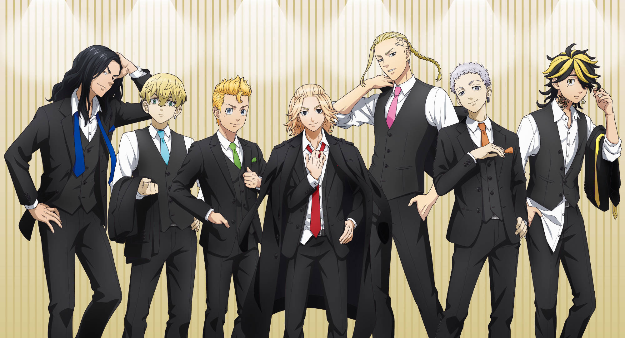Draken Tokyo Revengers, anime men, sharp suits, Full HD Desktop Wallpaper
