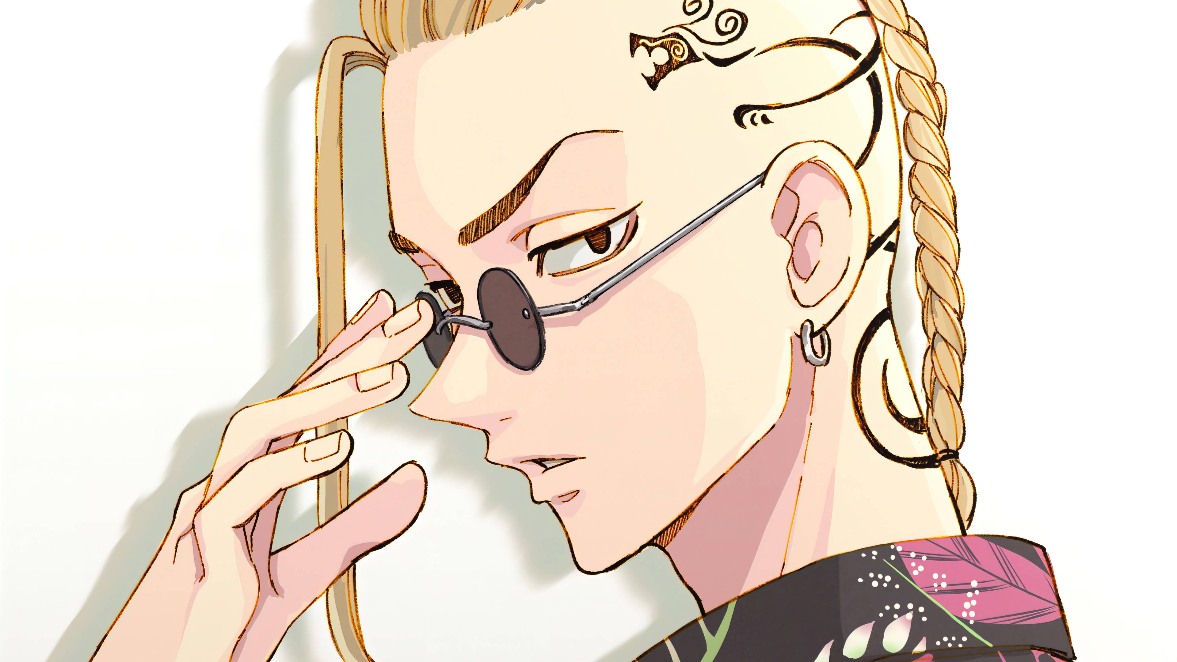 Draken, white, braided blonde hair, 4K Desktop Wallpaper