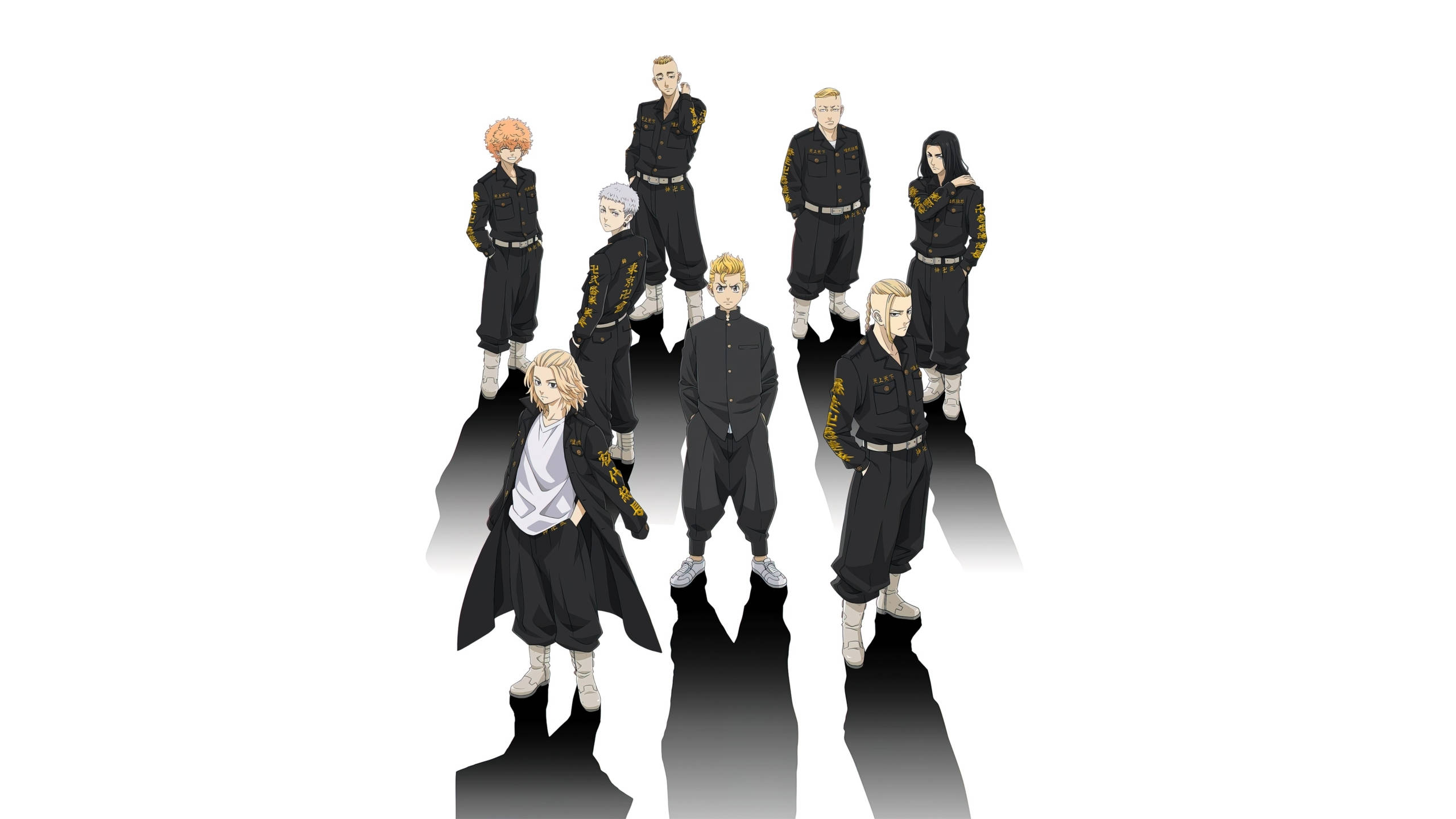 Draken, white, black uniforms, 2K Desktop Wallpaper