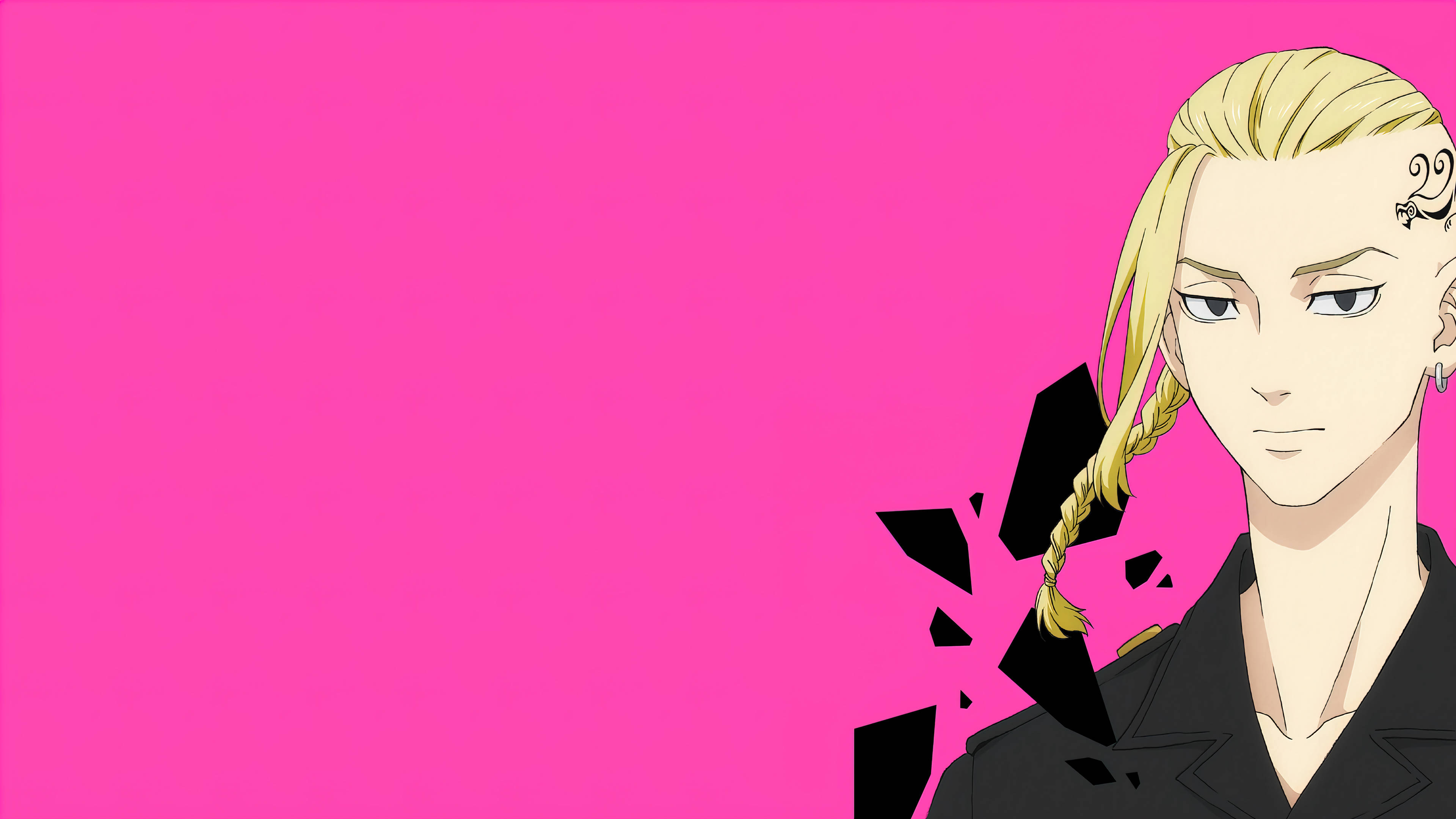 Draken, pink, blonde anime character, 4K Desktop Wallpaper