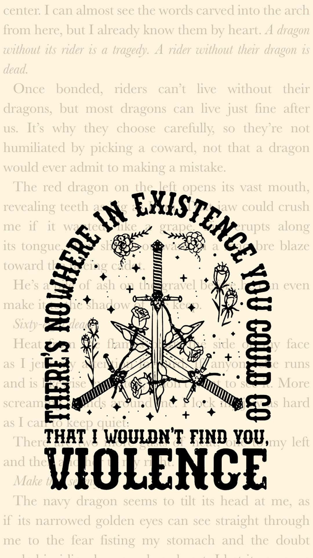 Existence Violence Quote Art, crossed swords, dagger, Full HD Phone Wallpaper