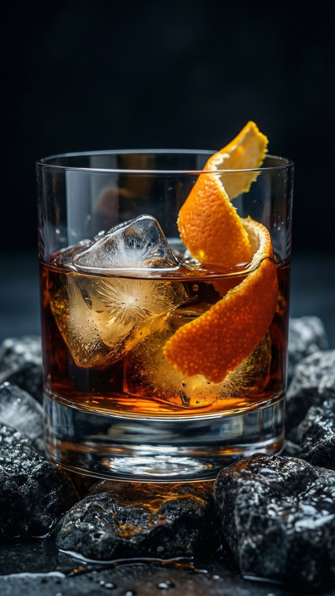 Drambuie, on the rocks, elegant glass, Full HD Phone Wallpaper