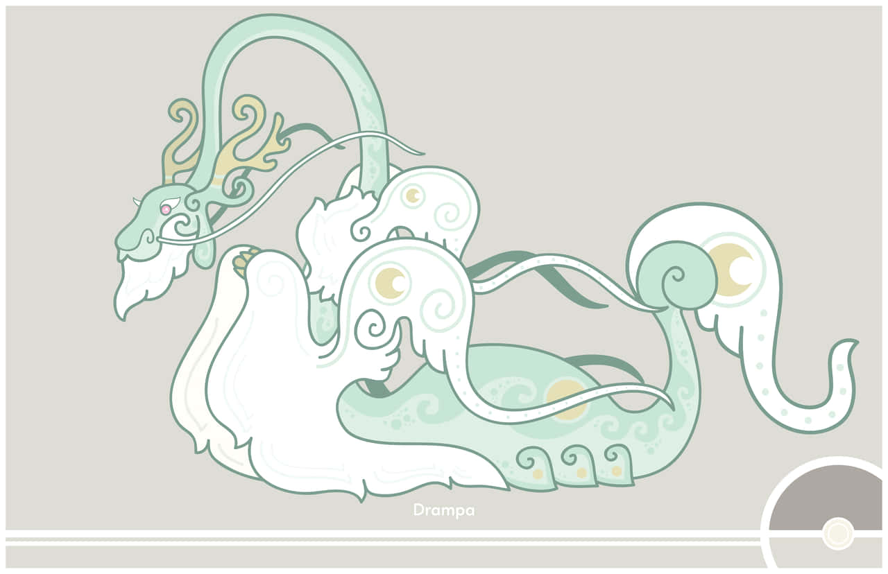 Drampa, green and white swirls, muted gray background, HD Desktop Wallpaper