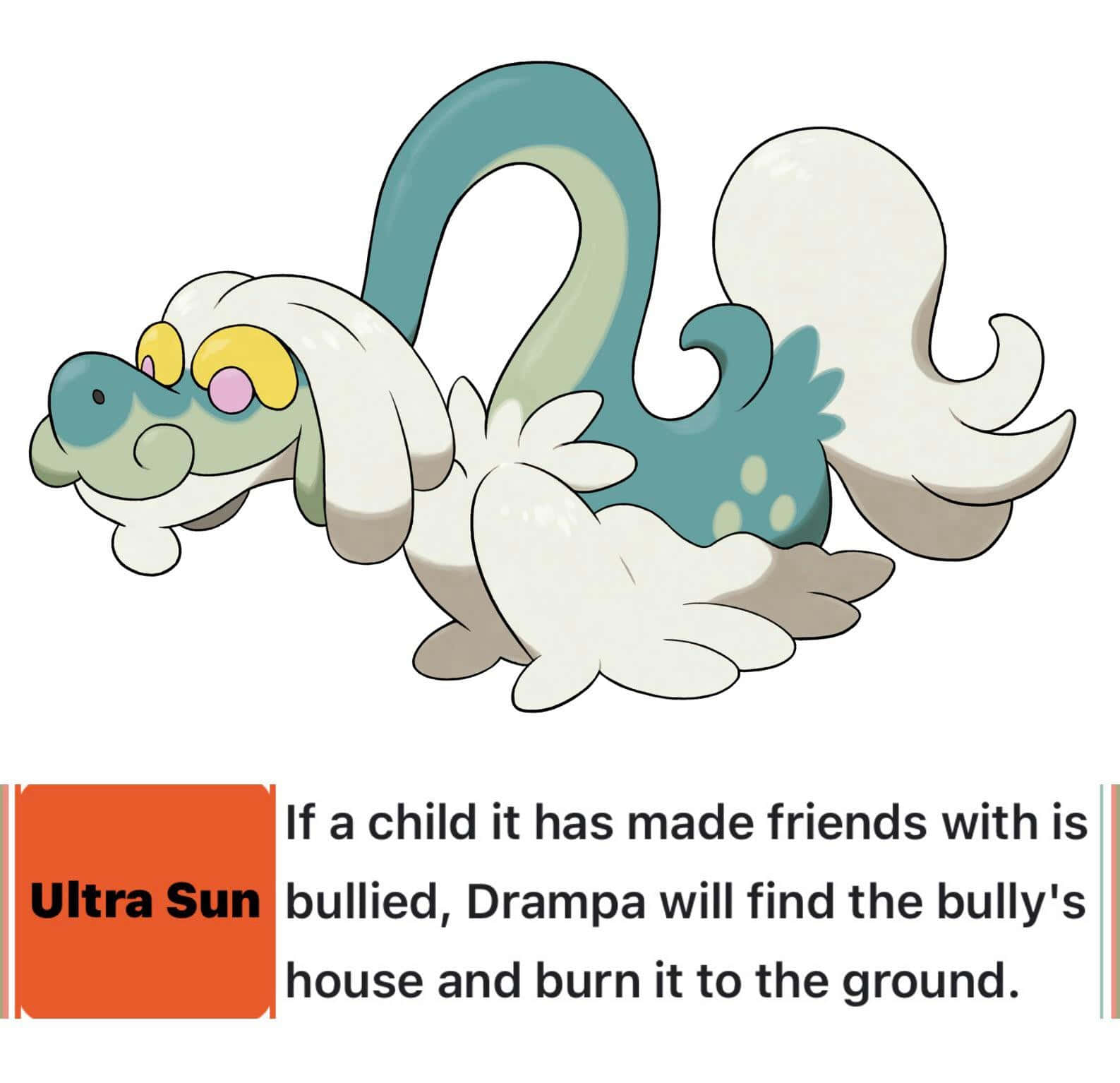 Drampa, white fluffy fur, teal markings, HD Desktop Wallpaper