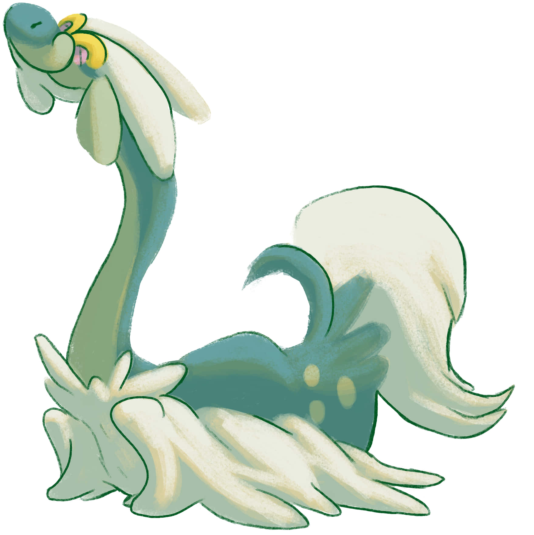 Drampa, green, cream-colored, HD Phone Wallpaper