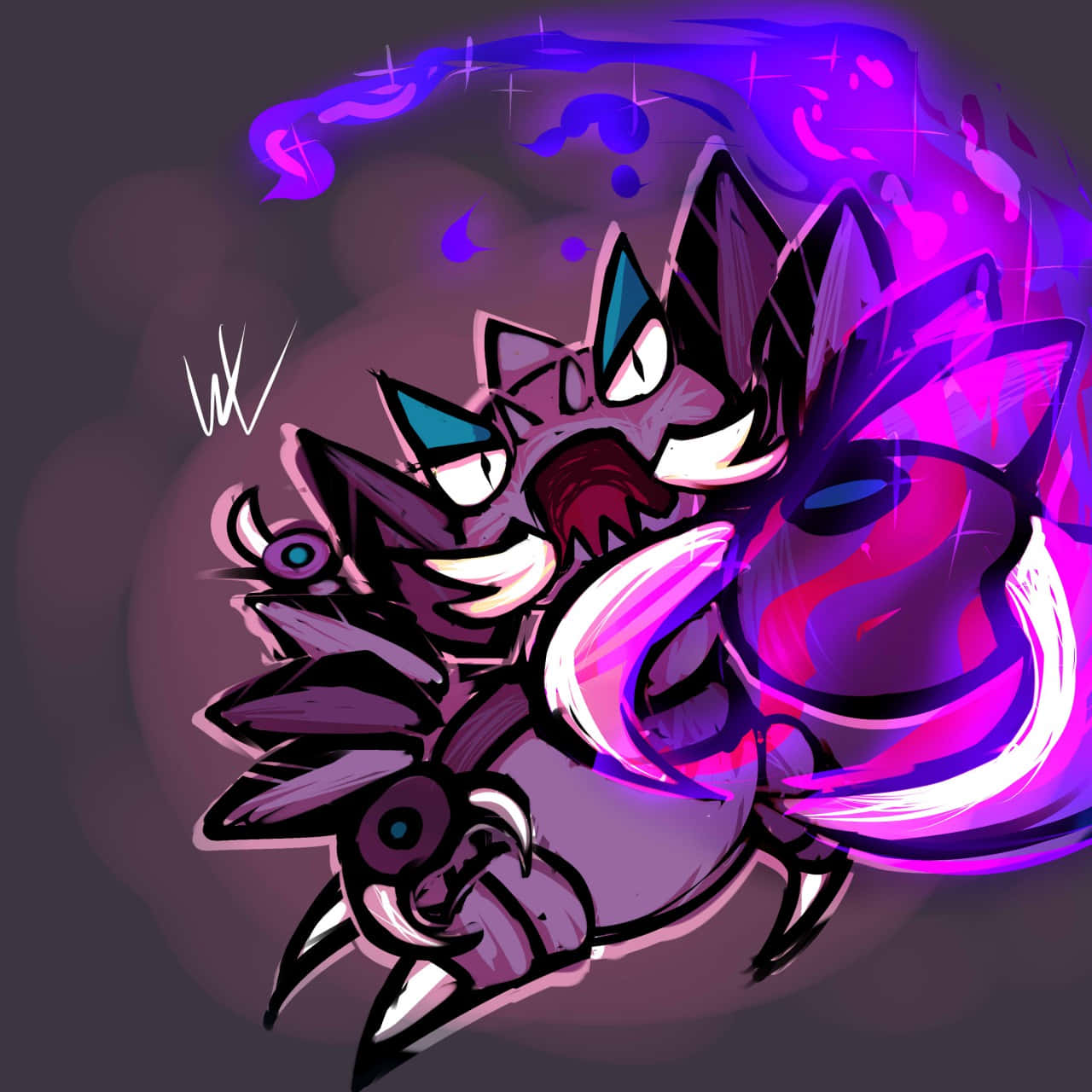 Drapion, glowing pincer, purple, HD Desktop Wallpaper