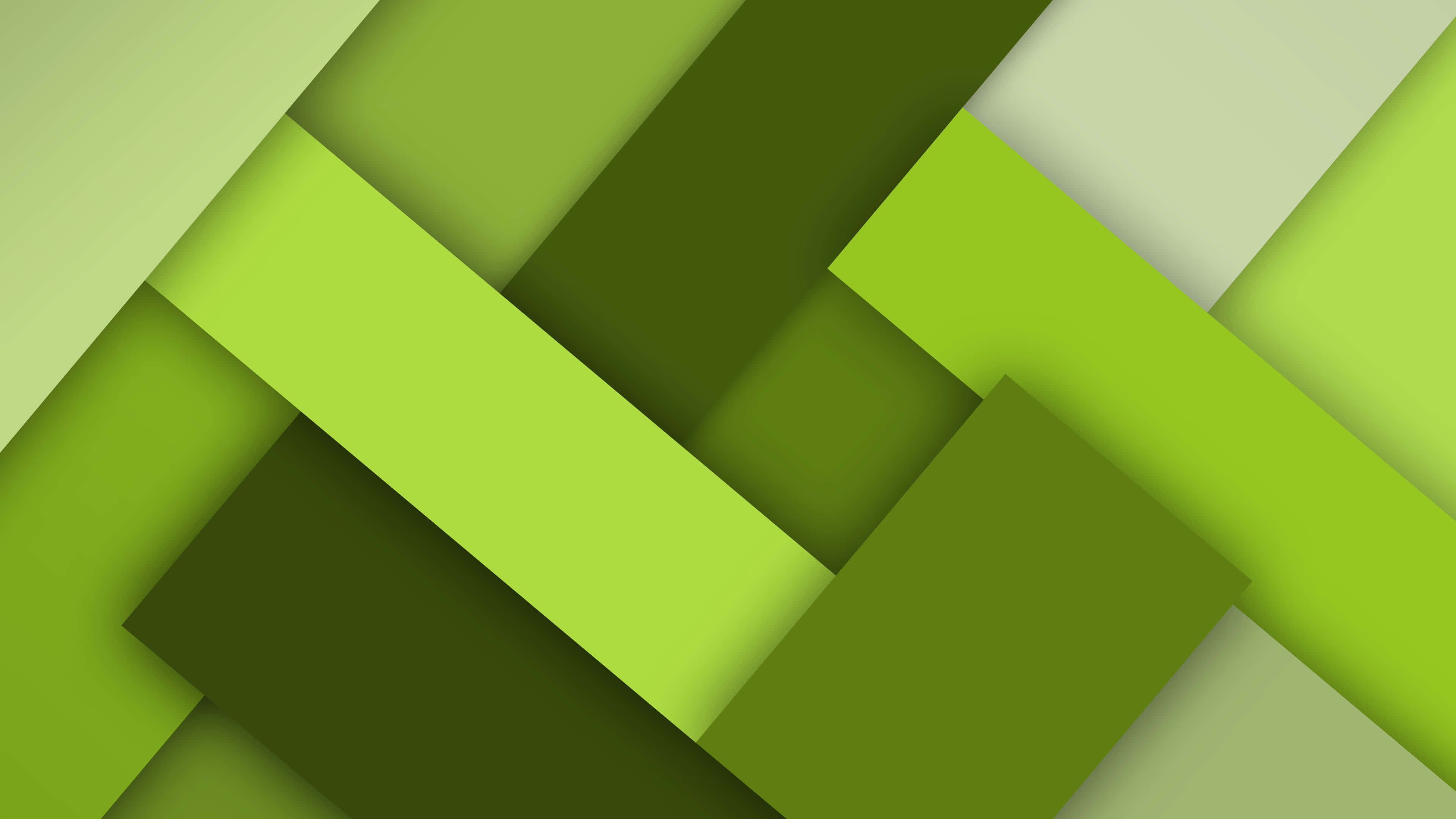 Design Desktop, geometric green shapes, dynamic abstract pattern, 4K Desktop Wallpaper