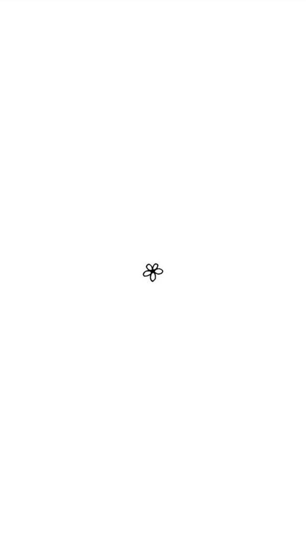 blank white flower sketch, minimalist black line drawing, simple flower, HD Phone Wallpaper