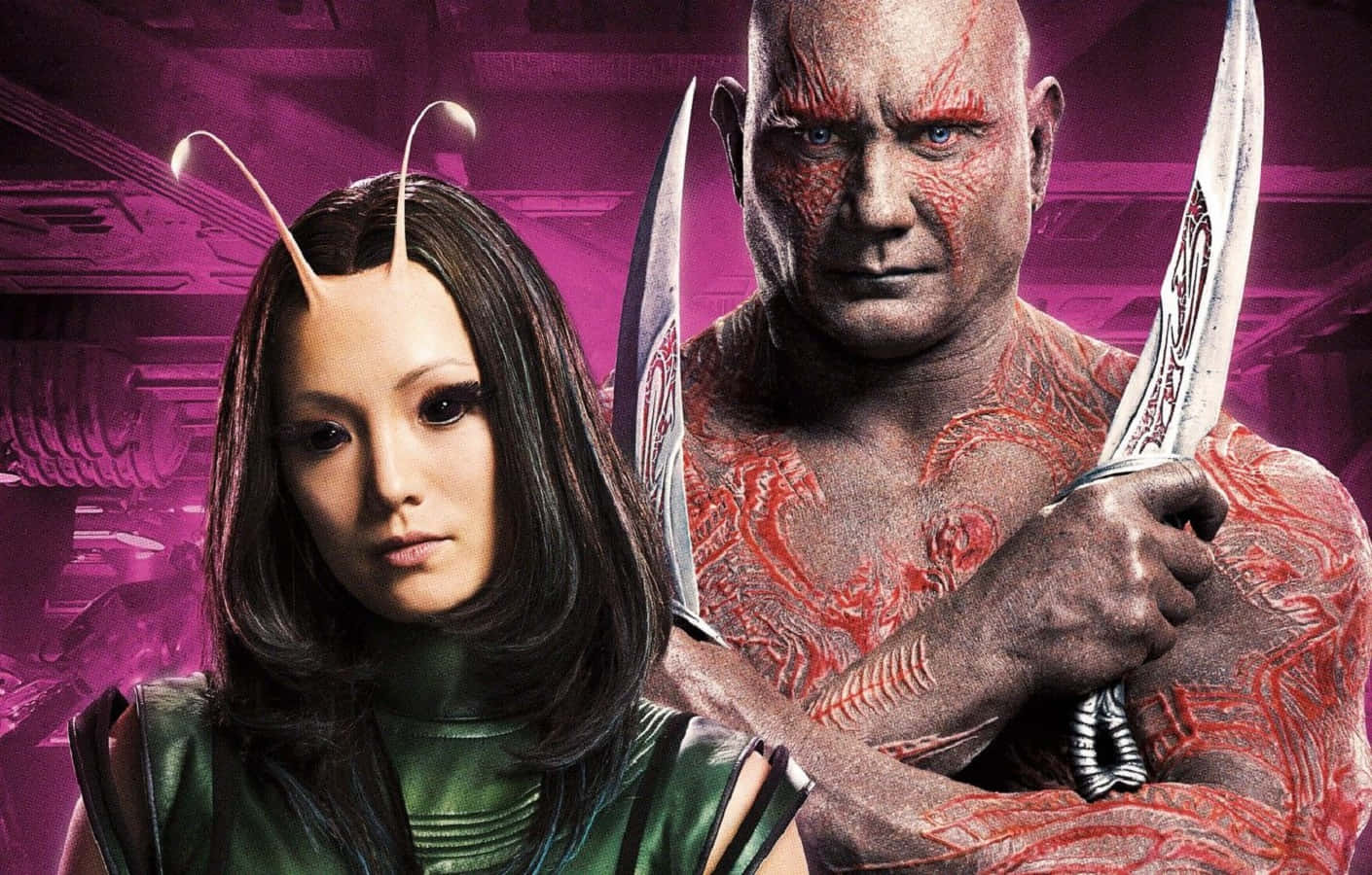 Drax, red-skinned, antennae, HD Desktop Wallpaper