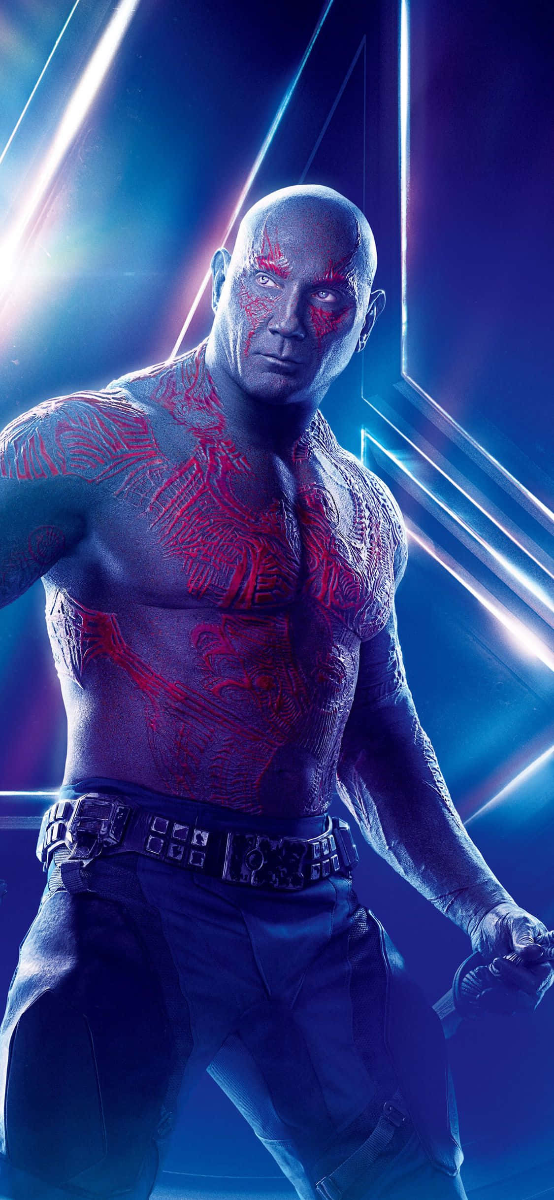 Drax, 1125 x 2436, futuristic blue-lit environment, Full HD Phone Wallpaper