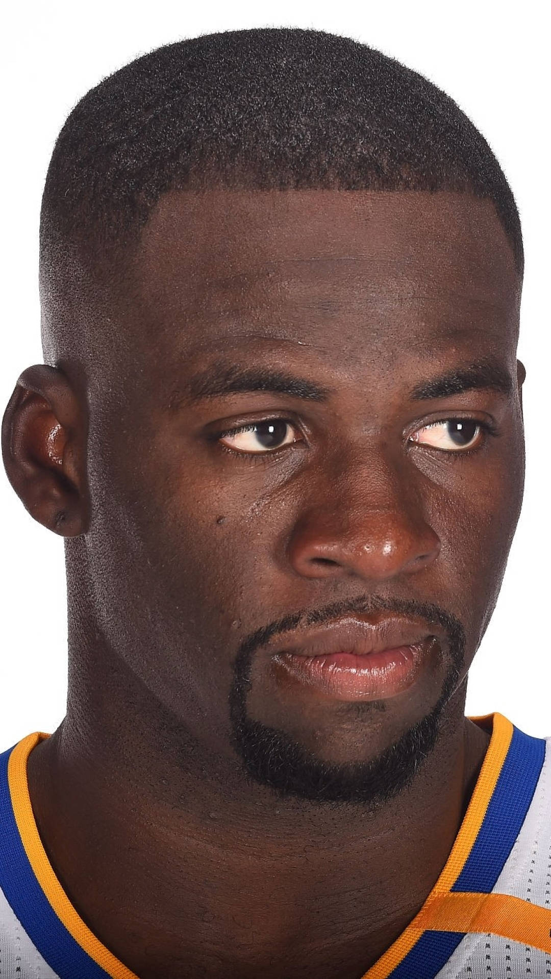 Draymond Green, blue and gold jersey, short dark hair, Full HD Phone Wallpaper