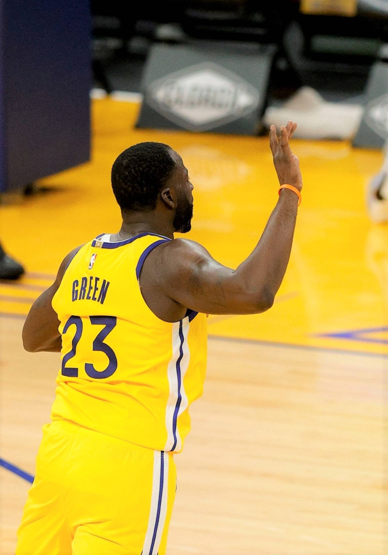 Draymond Green, yellow jersey, number 23, Full HD Phone Wallpaper