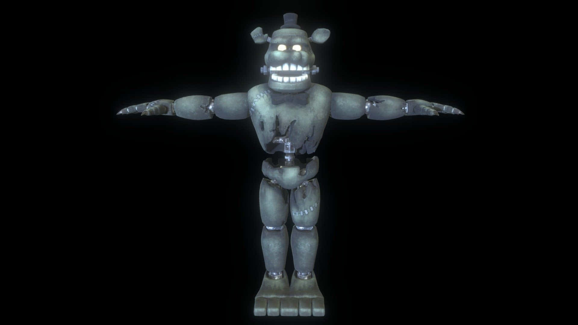 Dreadbear, glowing eyes, sharp teeth, Full HD Desktop Wallpaper