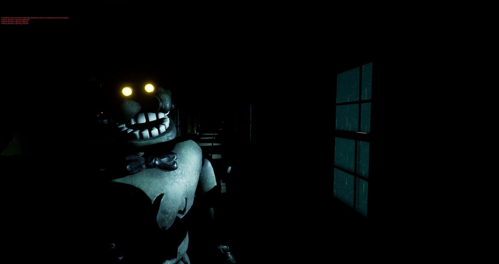 Dreadbear, glowing yellow eyes, sharp teeth, Full HD Desktop Wallpaper