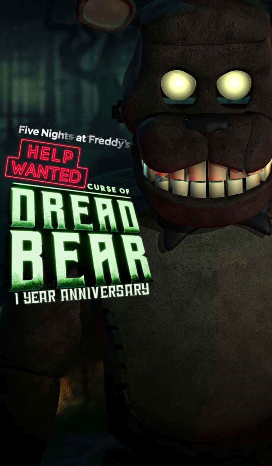 Dreadbear, glowing eyes, sharp teeth, HD Phone Wallpaper