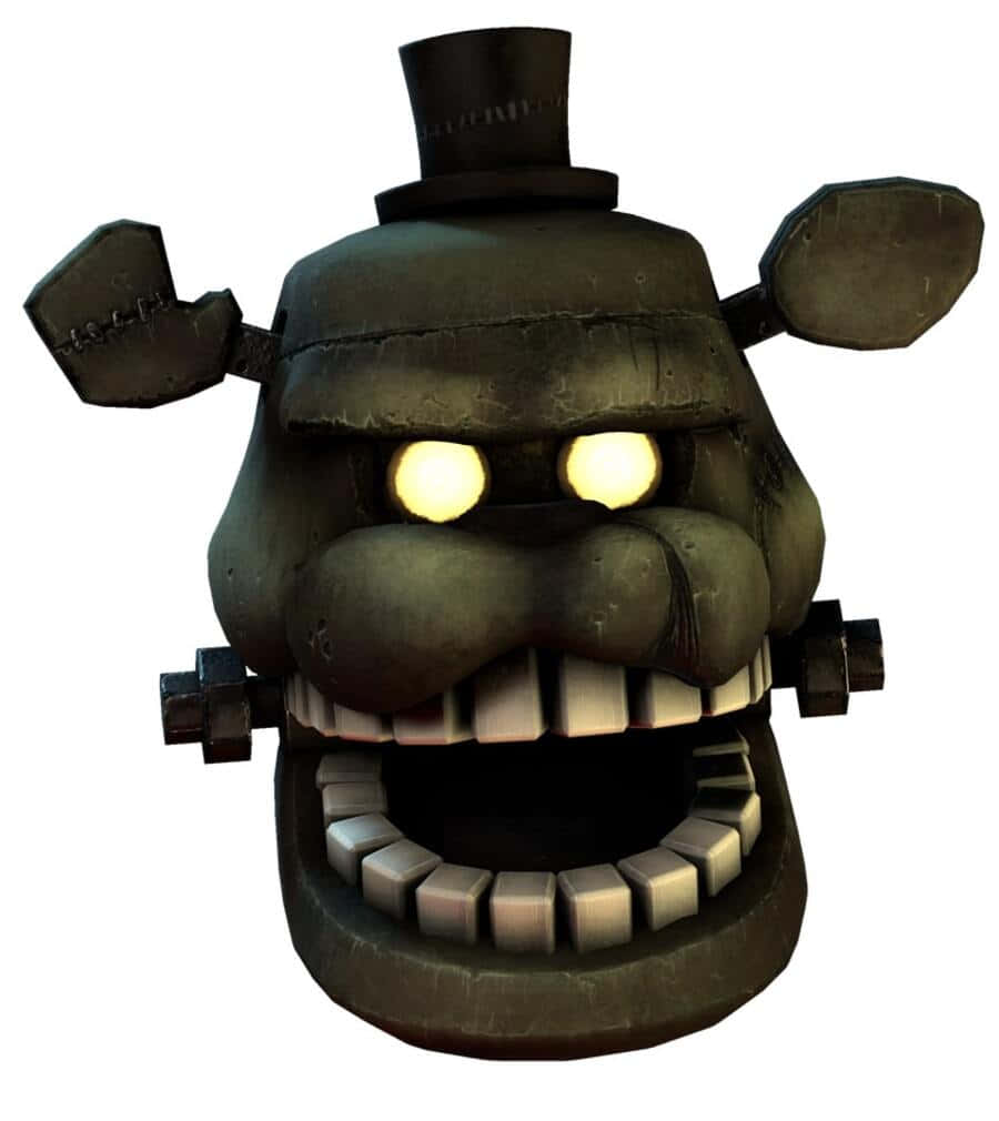 Dreadbear, glowing yellow eyes, top hat, SD Phone Wallpaper