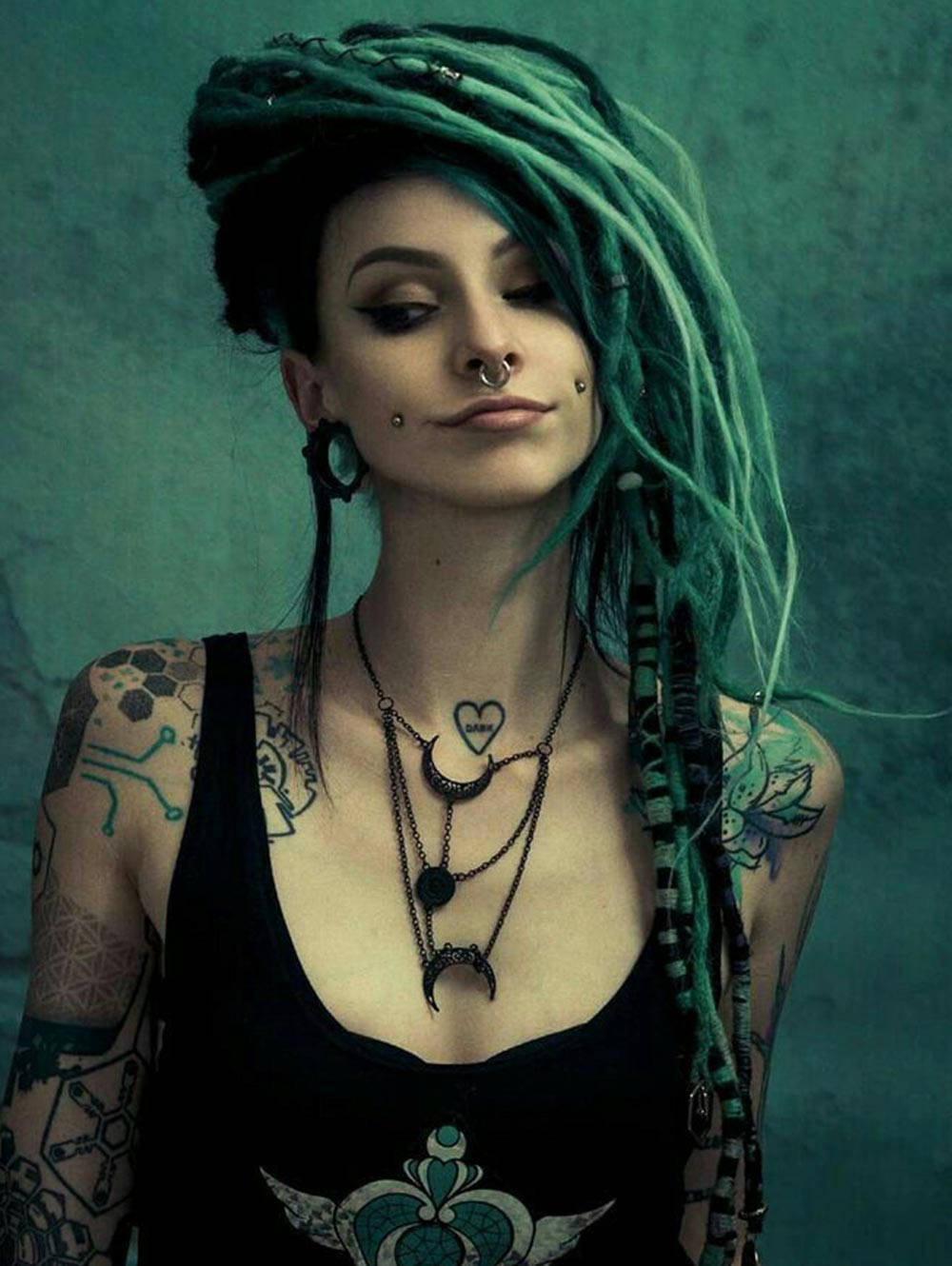 Dreadlocks, mint green, teal, HD Phone Wallpaper
