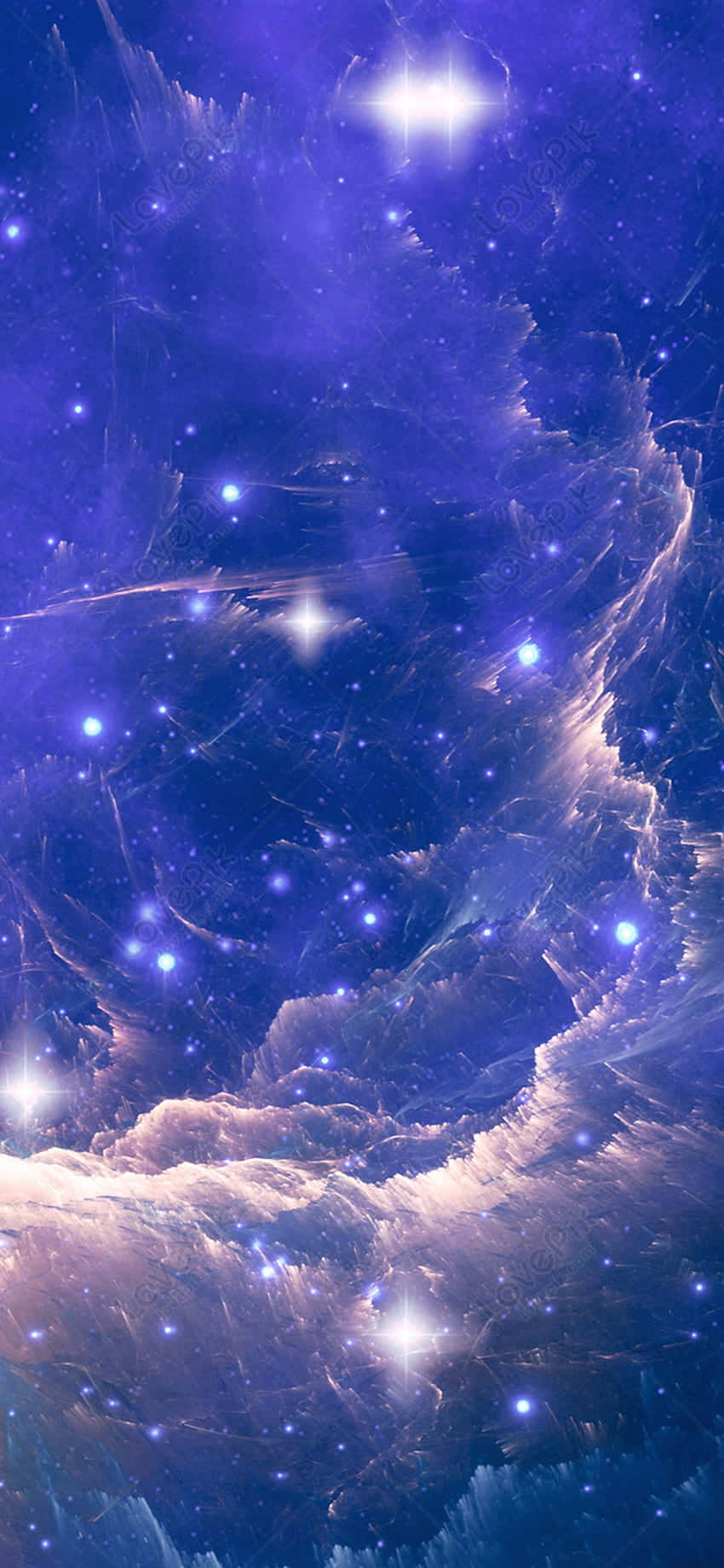 cosmic nebula, deep purples, blues, HD Phone Wallpaper