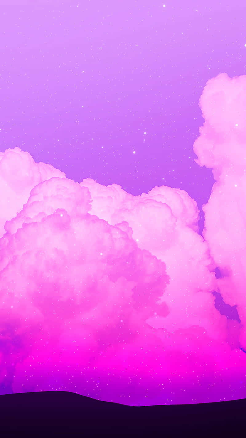 Dream Aesthetic, purple mountains, starry sky, HD Phone Wallpaper