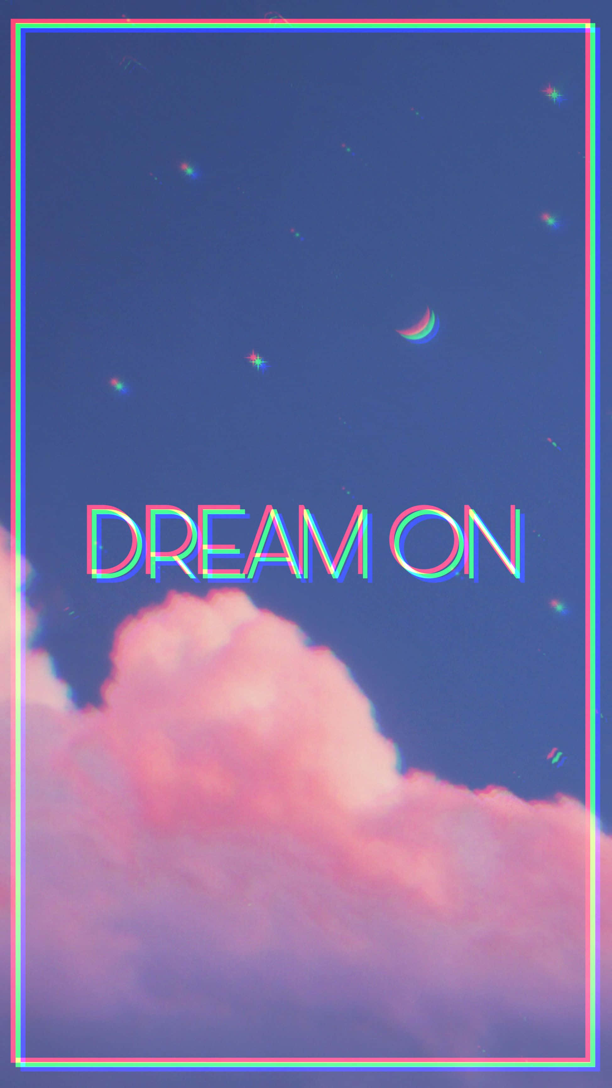 Dream Aesthetic, pink clouds, crescent moon, 2K Phone Wallpaper