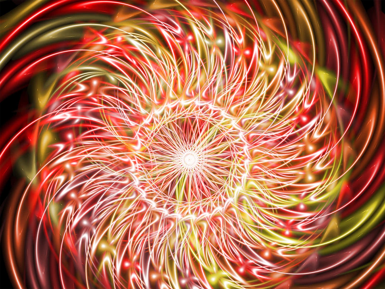 fractal patterns, fiery reds, golds, HD Desktop Wallpaper