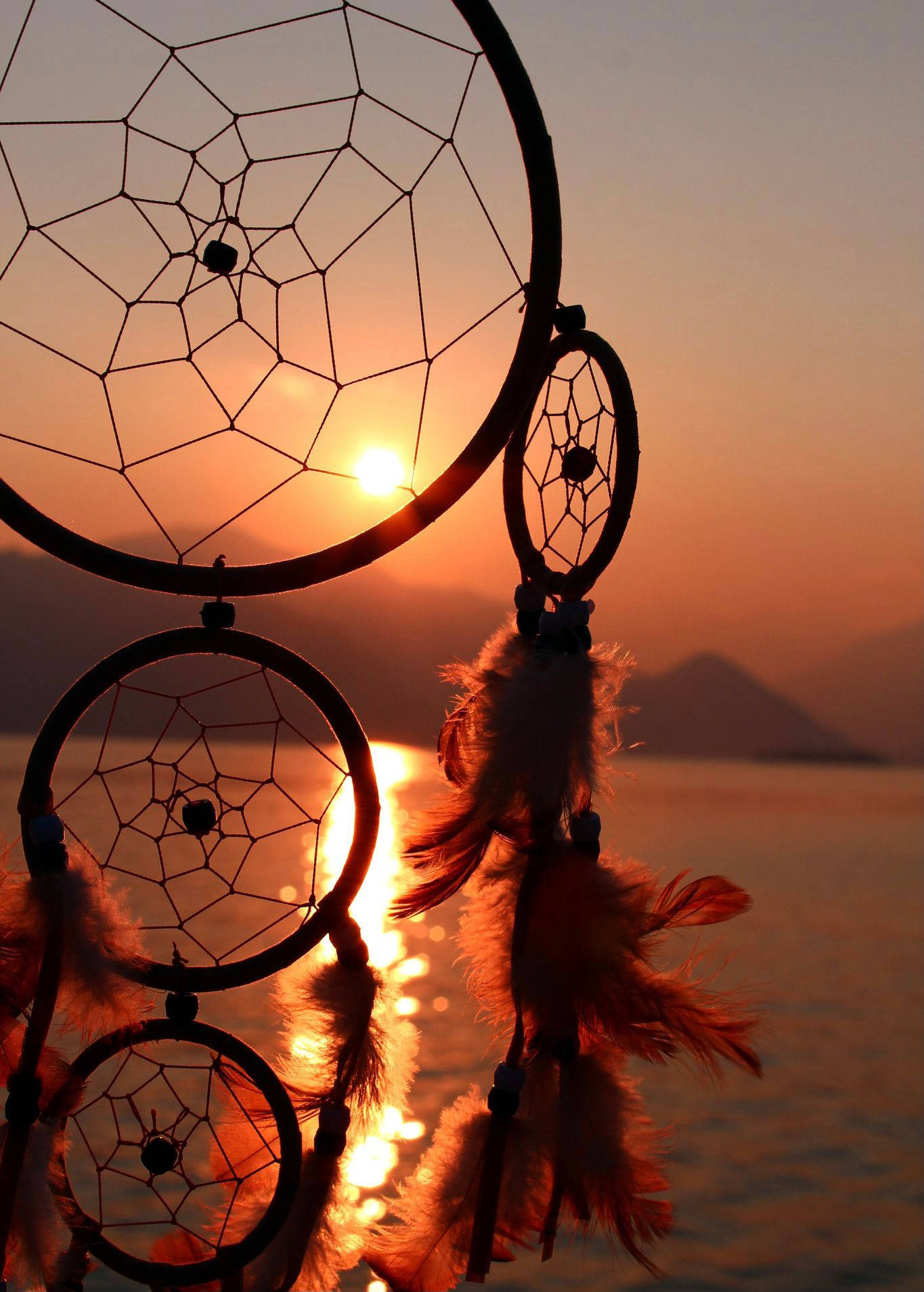 Dream Catcher, sunset, water, HD Phone Wallpaper