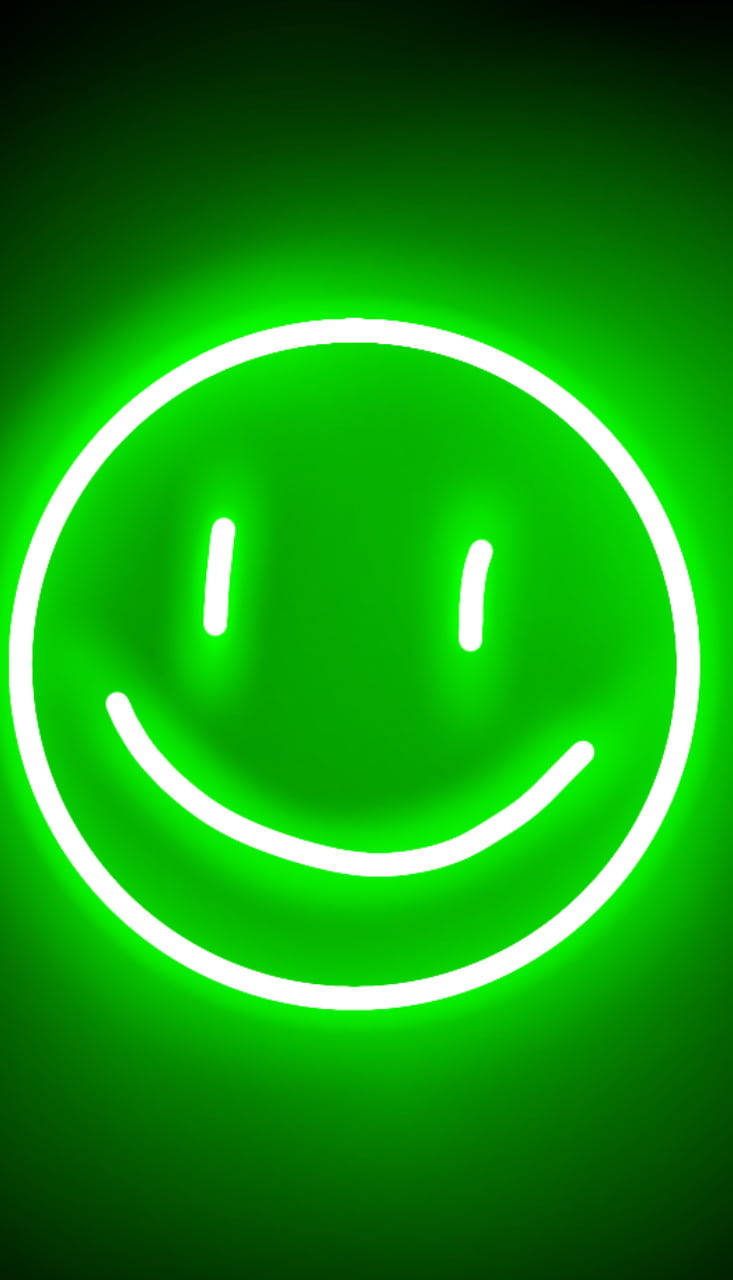 Neon Dream Sign, Minecraft, glowing white neon smiley face, HD Phone Wallpaper