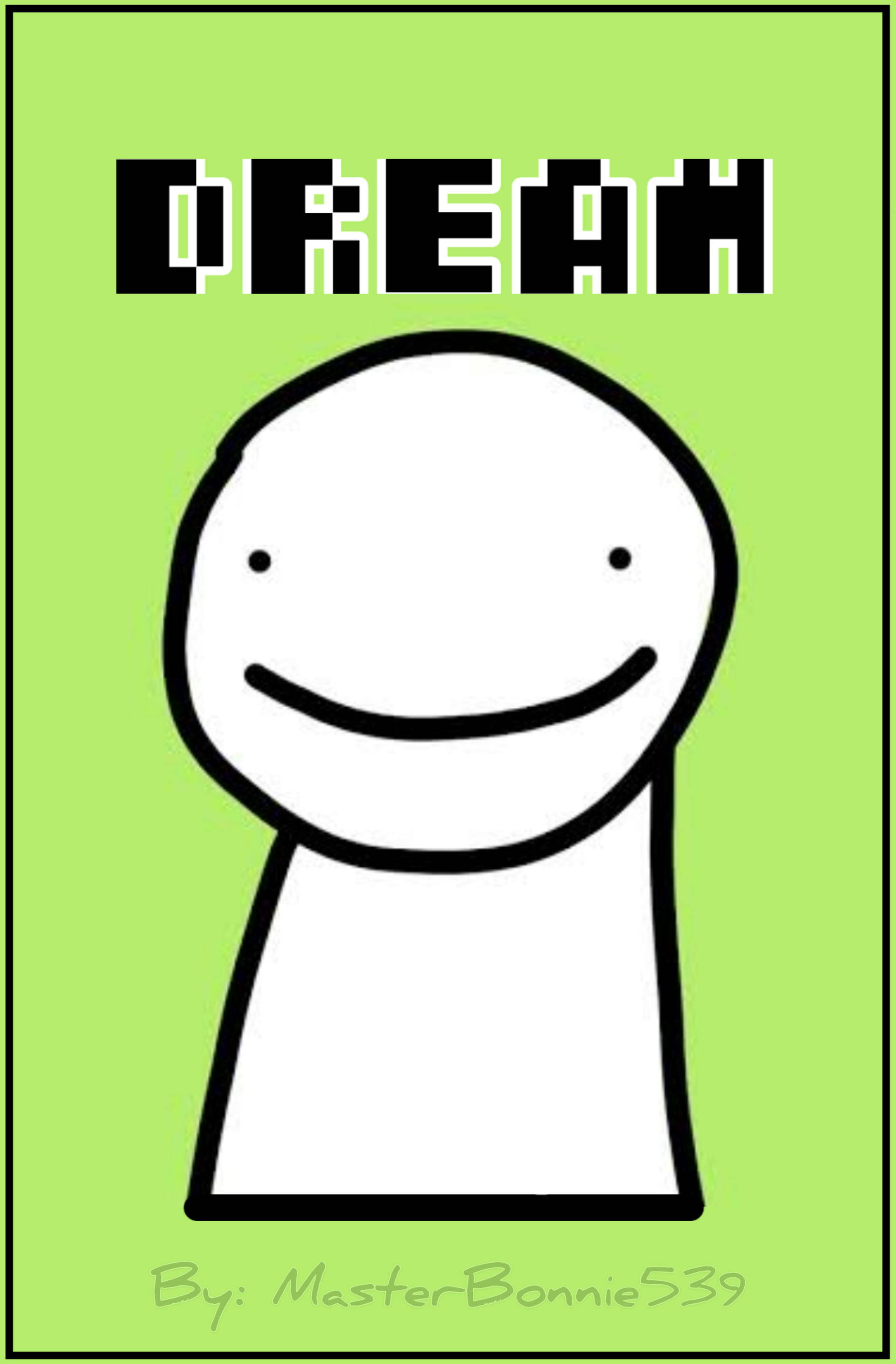 Dream Minecraft, stick figure, smiling, 2K Phone Wallpaper