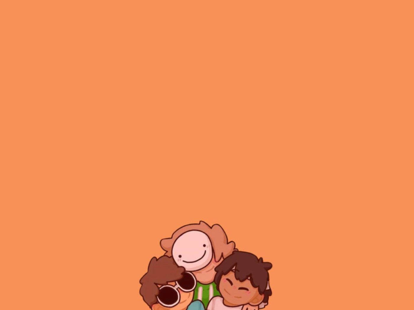 Cute Orange Dream Team Minecraft, orange, cartoon friends, HD Desktop Wallpaper