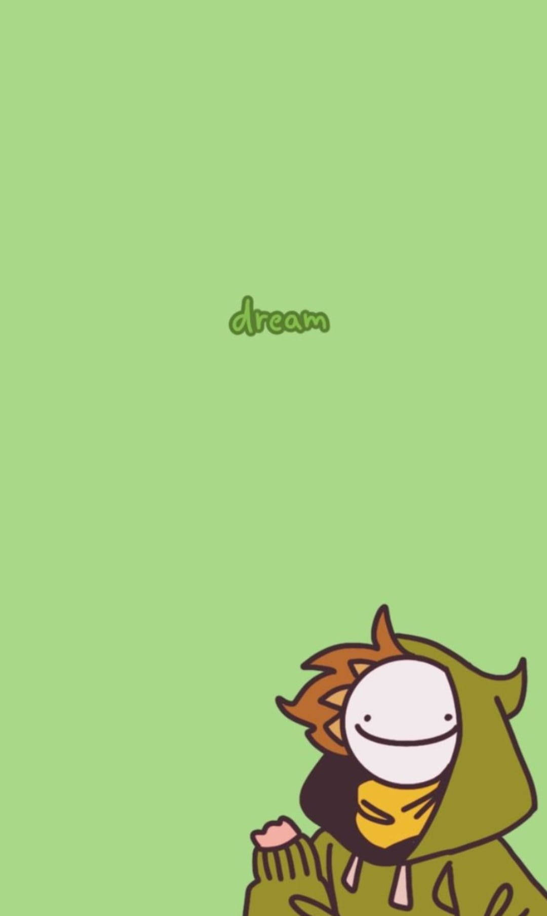 Dream Minecraft, green hoodie, light green background, HD Phone Wallpaper