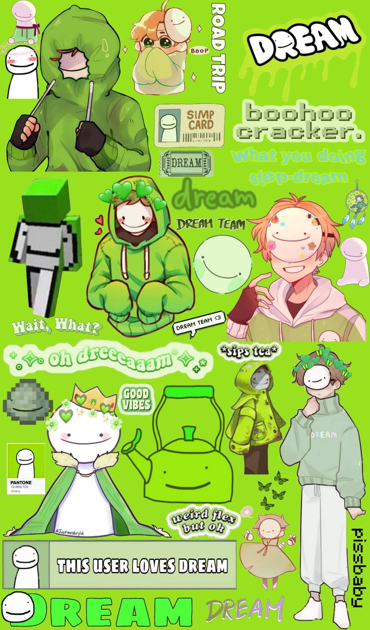 Dream Minecraft, anime characters, doodles, Full HD Phone Wallpaper