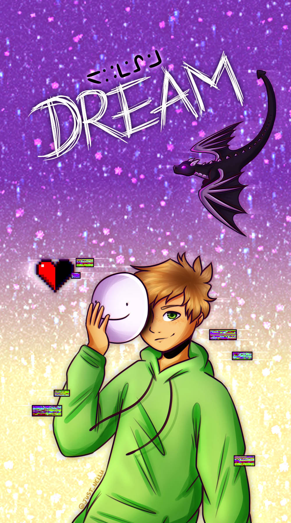 Dream, Minecraft, green hoodie, HD Phone Wallpaper