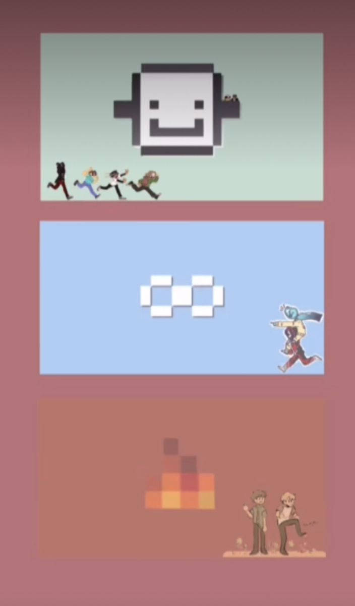 Minecraft Dream, pixel art, iconic video game symbols, SD Phone Wallpaper