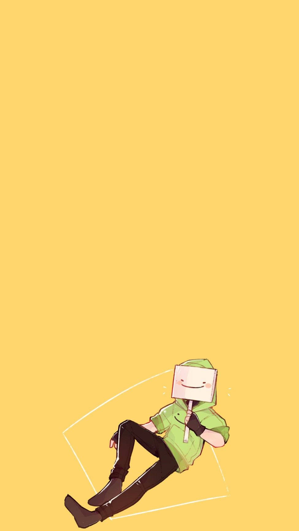 Minecraft Character Dream, green hoodie, block-headed, HD Phone Wallpaper