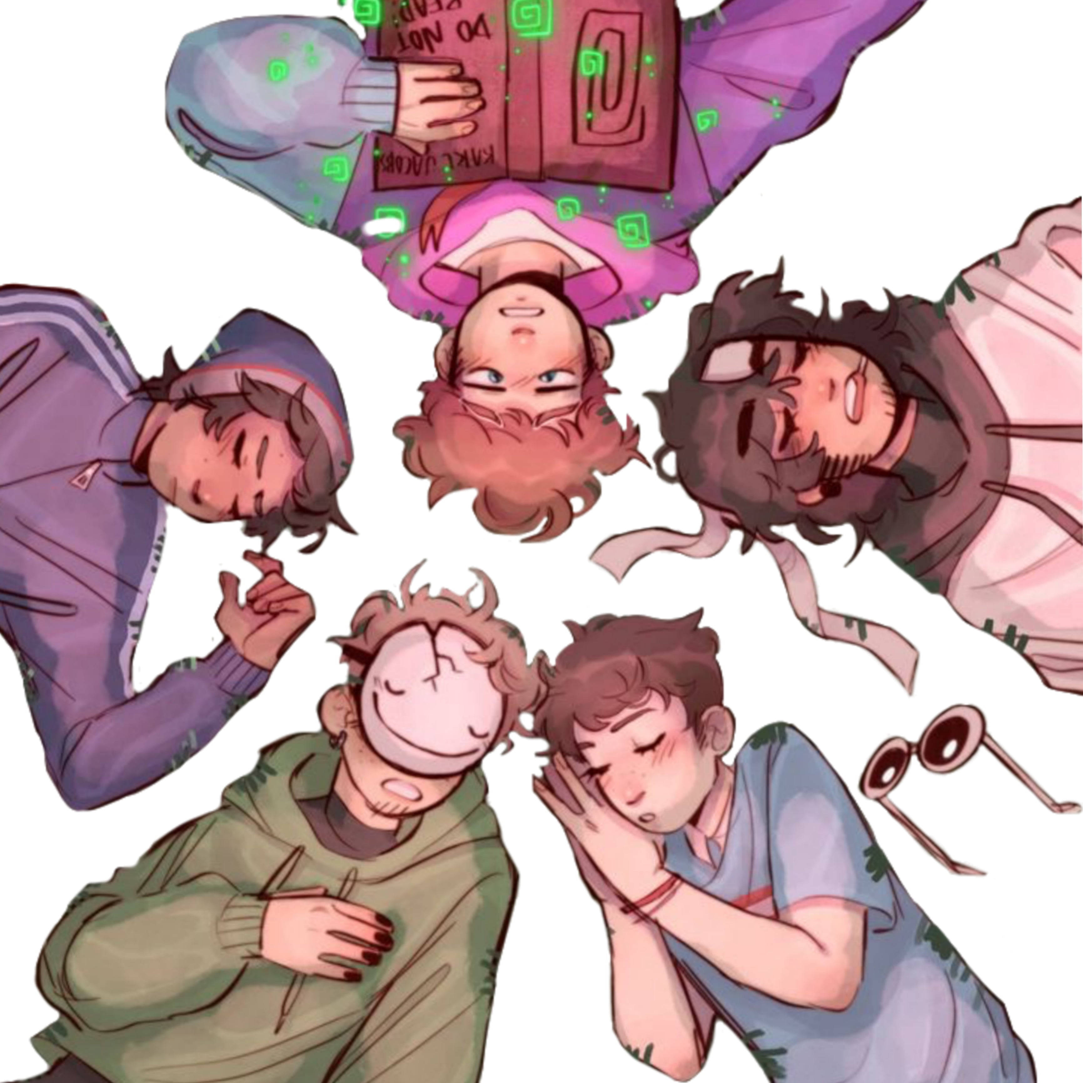 Dream SMP, anime-style, hoodies, 2K Desktop Wallpaper