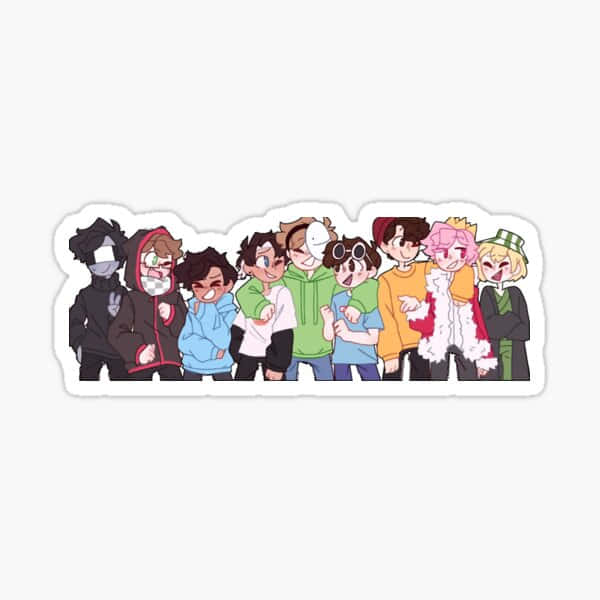 Dream Team, anime sticker, nine distinct characters, SD Desktop Wallpaper