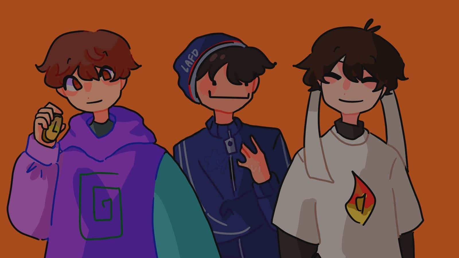 Dream Team, orange, brown, HD Desktop Wallpaper