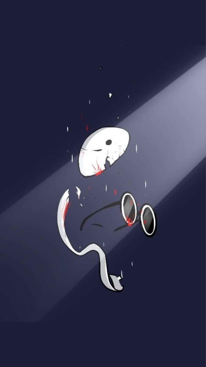 Dream Team, white creature, red accents, SD Phone Wallpaper