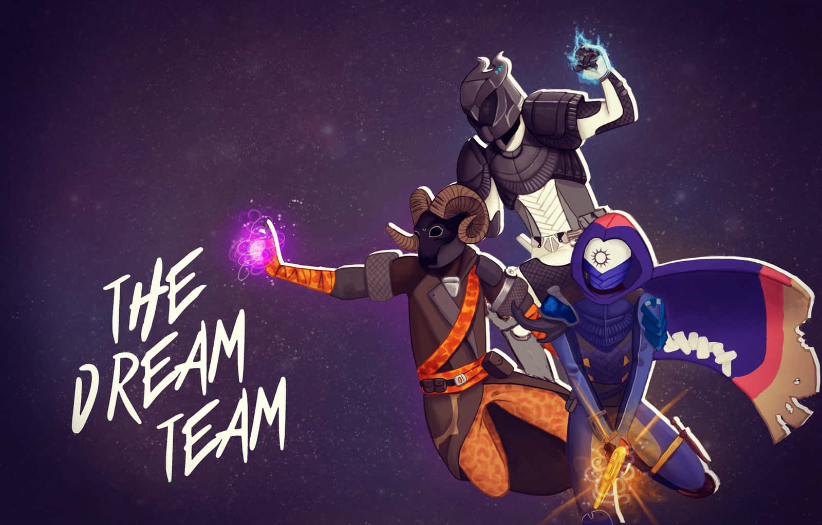 The Dream Team, anime, glowing magical effects, HD Desktop Wallpaper