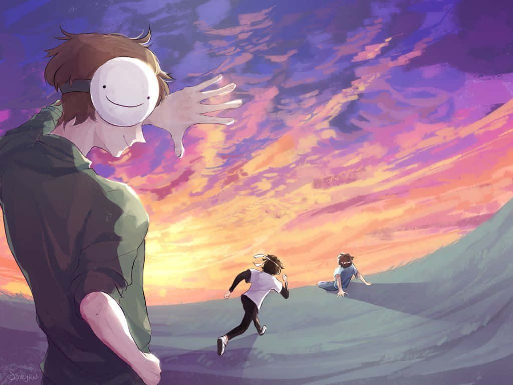 The Dream Team, vibrant sunset, rolling hills, SD Desktop Wallpaper