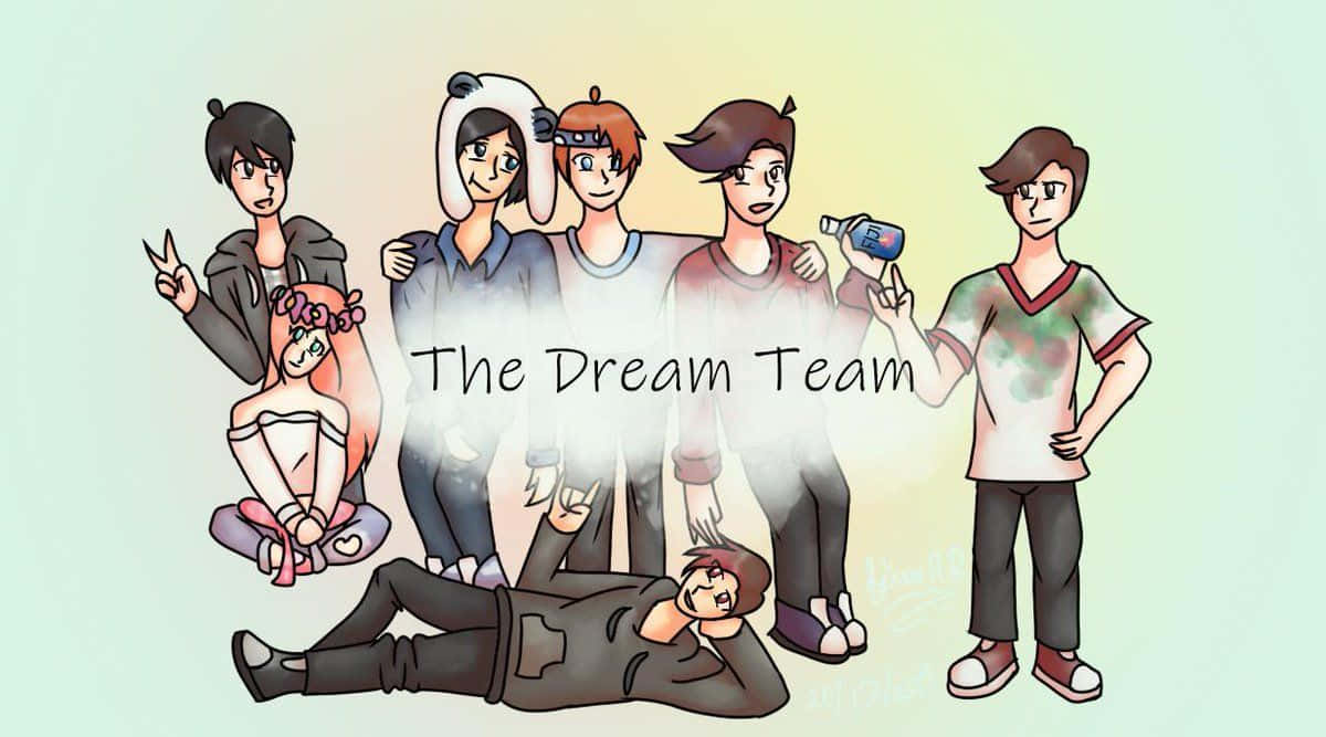 Dream Team, anime-style, pastel lighting, SD Desktop Wallpaper