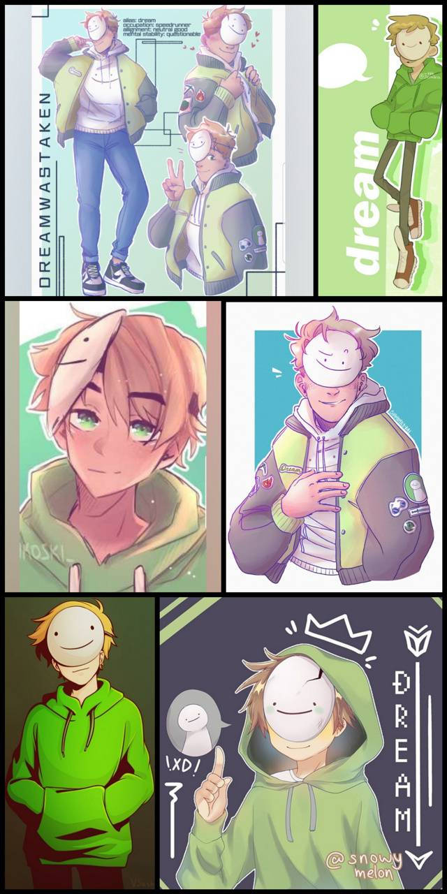 Dream YouTube, anime-style, cheerful young man, HD Phone Wallpaper