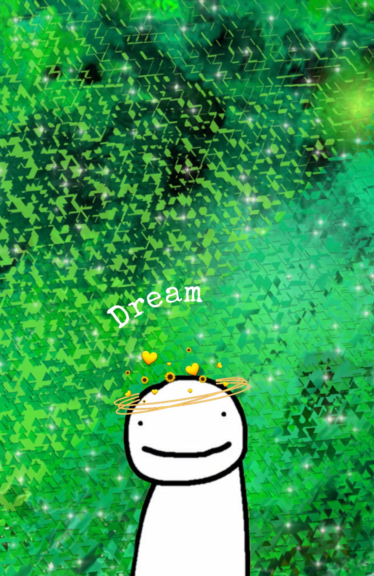 Dream YouTube, white stick figure, golden halo, HD Phone Wallpaper