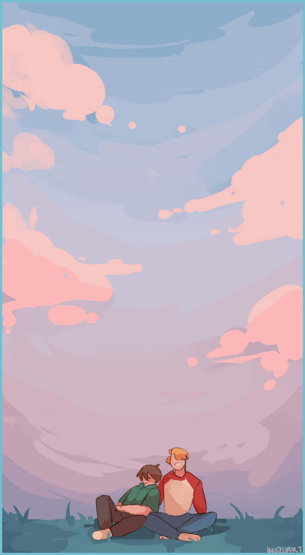Dreamcore Aesthetic, pink sky, blue sky, HD Phone Wallpaper