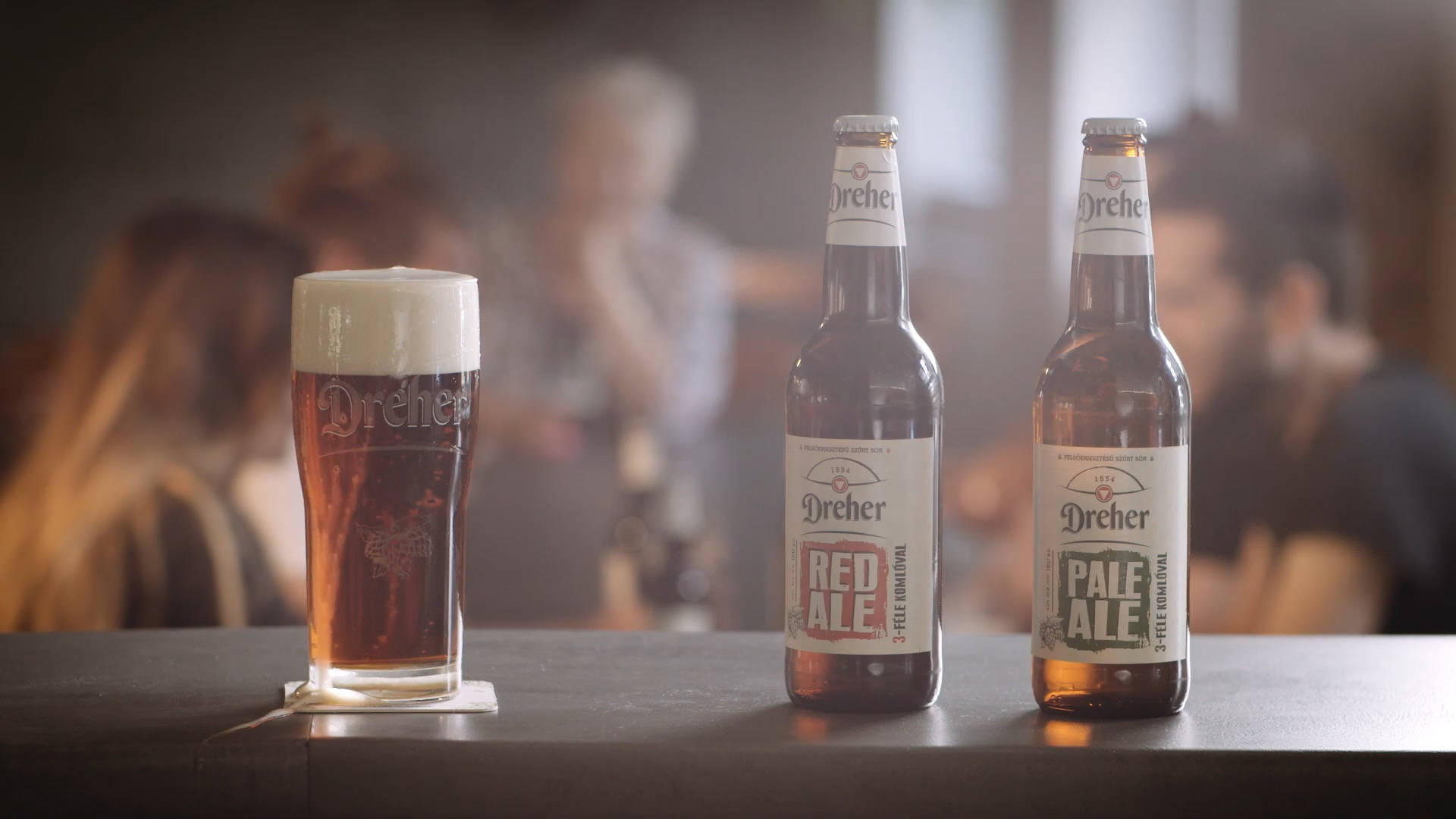 Dreher, Pale And Red Ale, beer bottles, Full HD Desktop Wallpaper
