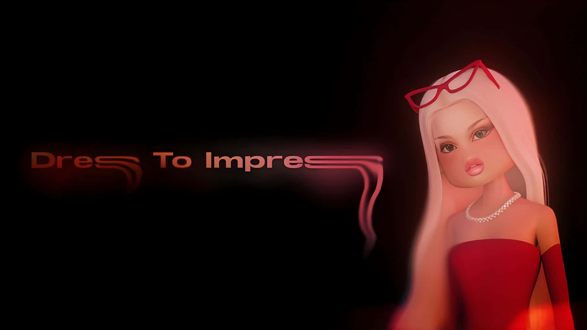 Dress To Impress, white hair, red glasses, Full HD Desktop Wallpaper