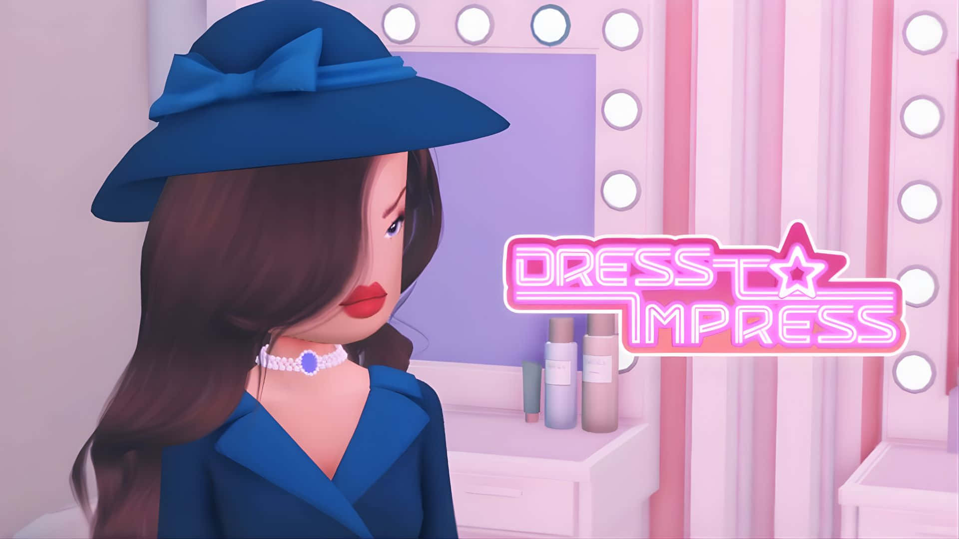 Dress to Impress, blue hat, blue coat, Full HD Desktop Wallpaper