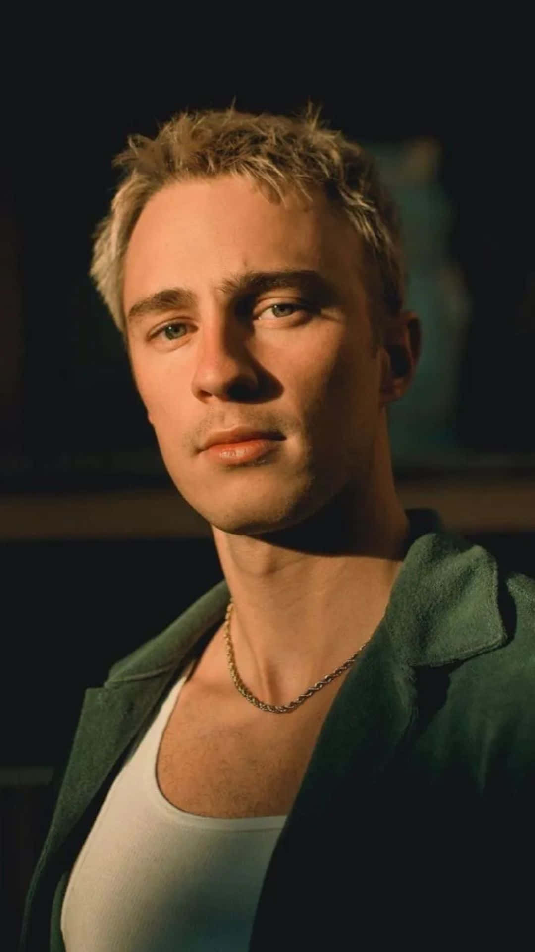 Drew Starkey, blond hair, green eyes, Full HD Phone Wallpaper