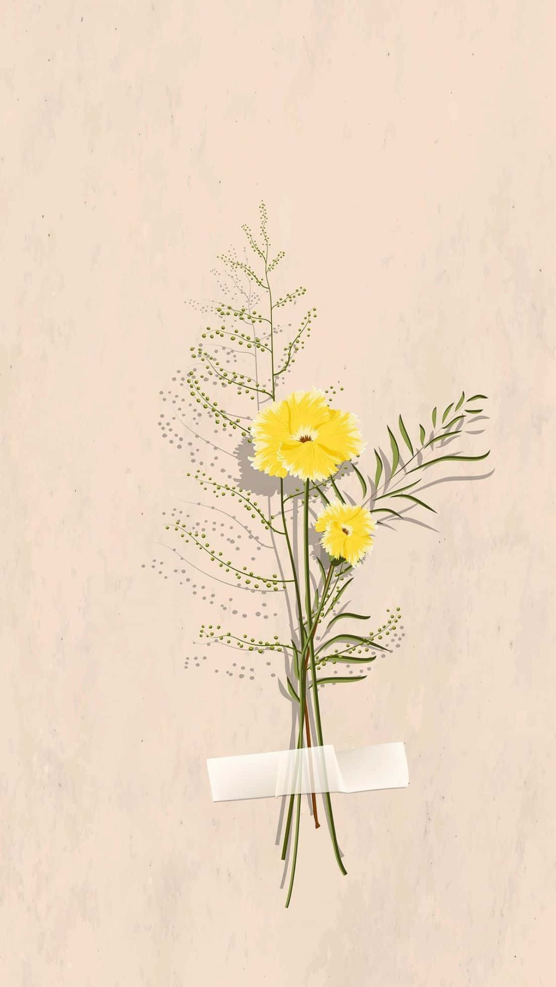 dried flowers, pastel tones, rustic wooden background, Full HD Phone Wallpaper